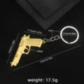 Golden pistol keychain simulation model metal key ring car bag pendant gift accessory - Gun No. 39 Keychain