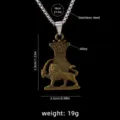 Stainless steel lion pendant necklace with retro crown sword design for men vintage hip hop jewelry SKU - Lion Style 1 + 70cm Steel Chain