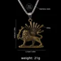 Vintage lion pendant stainless steel necklace for men hip hop retro sweater chain jewelry - Lion Style 2 + 70cm Steel Chain