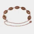 Chaîne de taille en métal couleur cuivre vintage chapeau de cowboy médaillon ceinture bijoux - Style Chapeau de Cowboy Bronze (25)