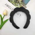Damen schwarzer gepolsterter Wolken Haarreif Alltag Mode Haarschmuck Gesicht waschen - Schwarz