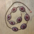 Cadena de cintura de metal bohemio vintage para mujer estilo western cinturón joya - Burdeos