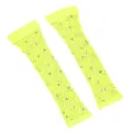 Neon gelbe Strass Fischnetz Handschuhe Party Netz Ärmel sexy Vintage Sonnenschutz Mode - Gelb