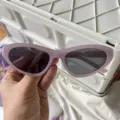 Helle lila Cat-Eye Sonnenbrille für Damen, vintage Oversize-Gestell, stylischer UV-Schutz. - Twist-Design Grauviolett