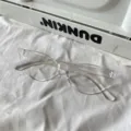 Transparente Katzenaugen Brille Y2K futuristischer klarer Rahmen Party modische Brille - Transparent