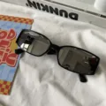 Retro kleine quadratische Sonnenbrille, schwarzer rechteckiger Rahmen Streetwear coole Brille. - Glänzend Schwarz Silber Spiegel Gläser