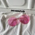 Süßigkeiten farbe rosa oversize sonnenbrille dopamin transparent streetwear mode brille - Gelee Großer Rahmen / Rosa