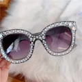 Vintage Strass Stern Sonnenbrille für Paare, trendige schicke Sonnenbrille Details. - Stern-Stil Grau