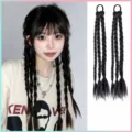Natural black braided ponytail wig extension, sweet and cool style, easy to wear daily. - Natural Black