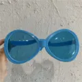 Riesen Oversize Sonnenbrille lustige Party Kostueme Brille lustige Selfie Foto Requisiten blau - Riesiges Oval / Blau