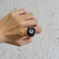 Vintage Retro Quarz Ring Uhr für Damen und Herren, antike Silberoptik, einzigartiger Fingerschmuck. - Retro-Rund Bronzefarben