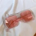 Rosa Damen Sonnenbrille mit Strass, übergroße Designer Retro Sonnenbrille für Damen. - Strass-Aviator Rosa