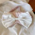 Cute pearl bow sleep mask for women and girls, soft comfortable shading eye mask for nap. - Pink