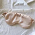 Champagne Gold Silk Sleep Mask for Women Men Soft Satin Eye Patch for Sleeping Nap Travel - Milk Tea
