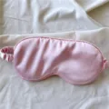 Roze satijn slaapmasker voor dames en heren, zachte comfortabele oogmasker voor reis. - Taropaars