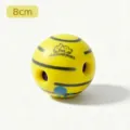 Balle de jouet pour chien couineur jaune durable, jouet interactif résistant aux morsures de 8 cm. - Petit (8cm) / Jaune