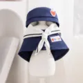 Lindo conjunto de capa y sombrero de marinero para gatos, ropa transpirable para mascotas. - Capa azul | Sombrero