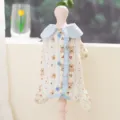 Cute dog pajamas for small dogs, soft double gauze pet clothes with sweet bear print. - XS (1-3 lbs) / Blue Bear
