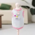 Leichte Sommer gestreifte Haustierweste für kleine Hunde und Katzen mit praktischem D-Ring. - XS (Empfohlenes Gewicht 0,5-1,5 kg) / Tanktop / Blau Gestreift