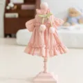 Vestido de princesa plisado rosa para mascotas con cinta verde colgantes de tulipán perros - Tulipán Rosa / XS (Peso recomendado 0,5-1,5 kg)