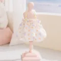 Robe d'été pour chat à bretelles florales vêtement animal mignon variante style fin et respirant - S / Violet Serein