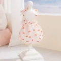 Jolie robe florale pour animal de compagnie été respirant chat chiot jupe à bretelles - XS / Rouge Dero