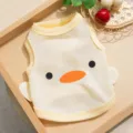 Chaleco de verano transpirable de malla para mascotas con bonito diseño de patito tierno. - XL / Pato Amarillo - Chaleco