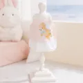Schönes Sommer Hundekleid für kleine Hunde und Katzen, rosa Trägerrock mit süßem Bär. - S / Rosa Fliegender Bär
