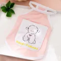 Abbigliamento capestro per cani domestici rosa e bianco estivo sottile traspirante gilet per cani con tasca - XS / Cane Rosa