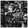 Kit de collage mural esthétique noir et blanc, ensemble d'impressions photo de déco. - Style minimaliste noir et blanc