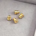 Dos de boucle d'oreille en laiton dore, detail antiderapant d'accessoires de bijoux. - Pointe ogive / Or 18 carats