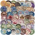 Embossed wax seal stickers, decorative PET graffiti stickers for phone cases and journals. - 52 Pieces/Pack