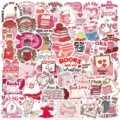 50pcs Romance Bookish Stickers Waterproof Vinyl Decals for Water Bottles Laptop Journal Scrapbook - 50 Pieces/Pack