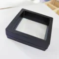 Boîte de présentation de bijoux flottante en film PE noir, étui de rangement boucles. - S / Noir
