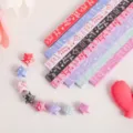 DIY Glücksstern Origami Papierstreifen Set mit romantischen Texten für kreative Geschenke. - Liebe / 520 Blatt/Packung