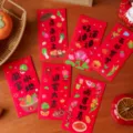Sobres rojos chinos para fiesta de inauguración, bolsitas de la suerte con bendiciones tradicionales. - 9*17cm / Inauguración de Casa - Qi Miao Han / Juego de 6
