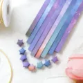 Galaxie Farbverlauf Gluecksstern Origami Papierstreifen und handgemachte Sterne fuer Geschenke. - Träumerischer Sternenhimmel / 520 Blatt/Packung