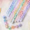 Abschied Glücksstern Origami Papier Streifen bunt DIY handgemacht Geschenk Set - Fröhlicher Abschluss / 520 Blatt/Packung