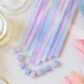 Pastell Farbverlauf Origami Papierstreifen und Glückssterne Set, DIY Bastelgeschenk. - Lila Zeit / 520 Blatt/Packung