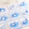 Buntes quadratisches Origami-Papier für Kinder Basteln DIY Kranich Faltpapier Set - Blaue Stimmung / 200 Stück