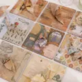 Dekoratives Retro-Origami-Papier für Kinder DIY, Vintage-Zeitungsmotive in Quadrate. - Nostalgie Geschichte A / 200 Stück