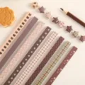 Ins Stil Stern Origami Papierstreifen bunte Glueckstern Faltpapier lange Streifen Basteln - 520 Blatt/Packung / Kaffeebraun