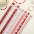 Rote muster glücksstern origami streifen und gefaltete sterne set für diy basteln kinder. - 520 Blatt/Packung / Charmantes Rot