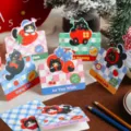 Cute cartoon cat pop up greeting cards set for student blessing and festival gifts - Gummy Cat Joyful Life (Mixed 6 Sheets)