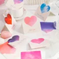 Romantische Valentinstag Grußkarten Sternenhimmel Herzförmige Nachrichtenkarte Dekoration - Sternenhimmel-Serie / 6 Stück