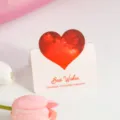 Valentinstag Klappgrußkarte mit sternenklarem Herzdesign, romantische Wunschkarte für Geschenke. - Stil A / 1 Blatt