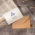 Vintage Vierblättriges Kleeblatt Grußkarte mit Umschlag Retro Nachrichtenkarte Geschenk - Retro-Wald - Klee (Mit Umschlag)