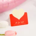 Kreative Herz Grußkarte zum Valentinstag, elegante kleine Wunschkarte für Geschenke. - Mehrfarbiges Herz E