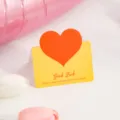 Herzförmige gelbe Grußkarte mit Segenstext für Valentinstag und Geburtstagsgeschenke. - Mehrfarbiges Herz F