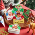 Christmas 3D greeting cards cute cartoon mini message cards set for festive holiday blessings. - Happy Christmas Card 6 Pieces Per Pack